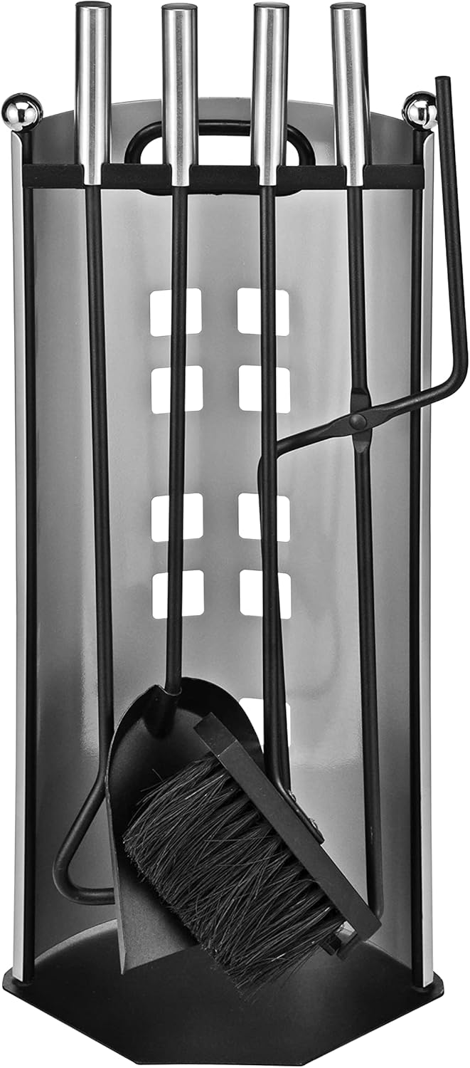 Haushalt International Kaminbesteck, Kamingarnitur 5-teilig aus Metall