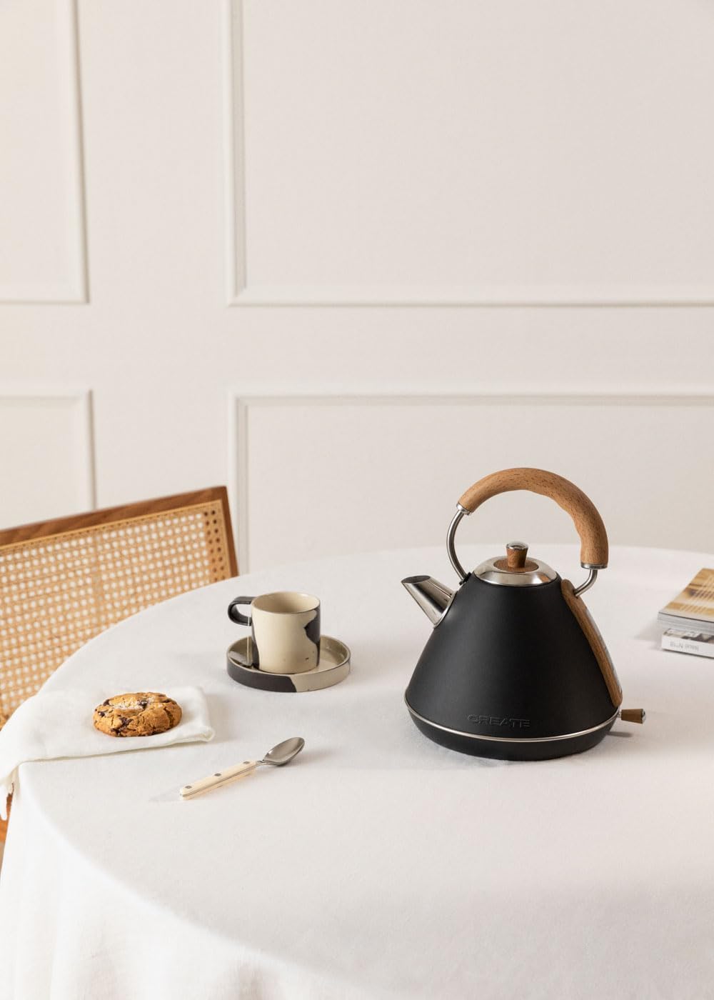 CREATE/PACK TOAST RETRO + KETTLE RETRO L/Toaster und Wasserkocher schwarz / 3 programmierbare Toastz