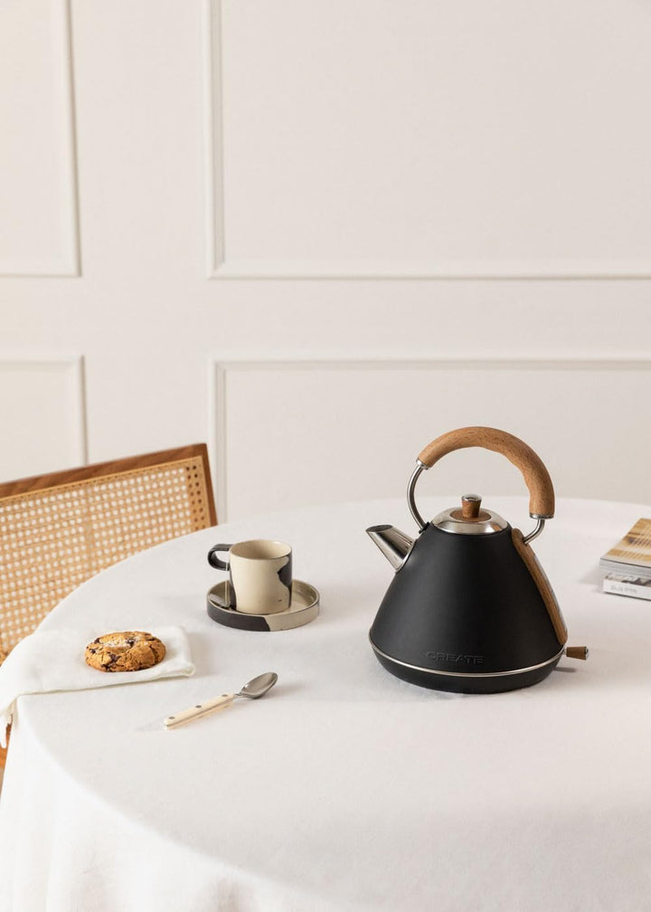 CREATE/PACK TOAST RETRO + KETTLE RETRO L/Toaster und Wasserkocher schwarz / 3 programmierbare Toastz