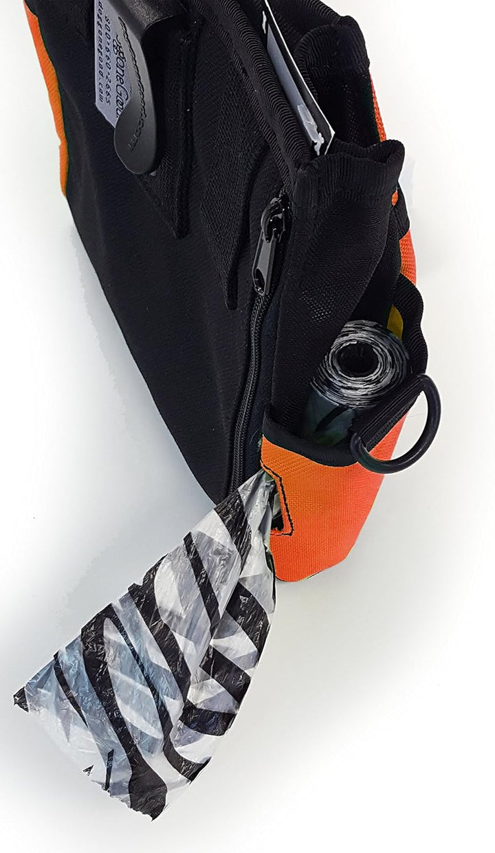 Doggone Good Rapid Rewards Deluxe Dog Training Bag with Belt with belt Orange, with belt Orange