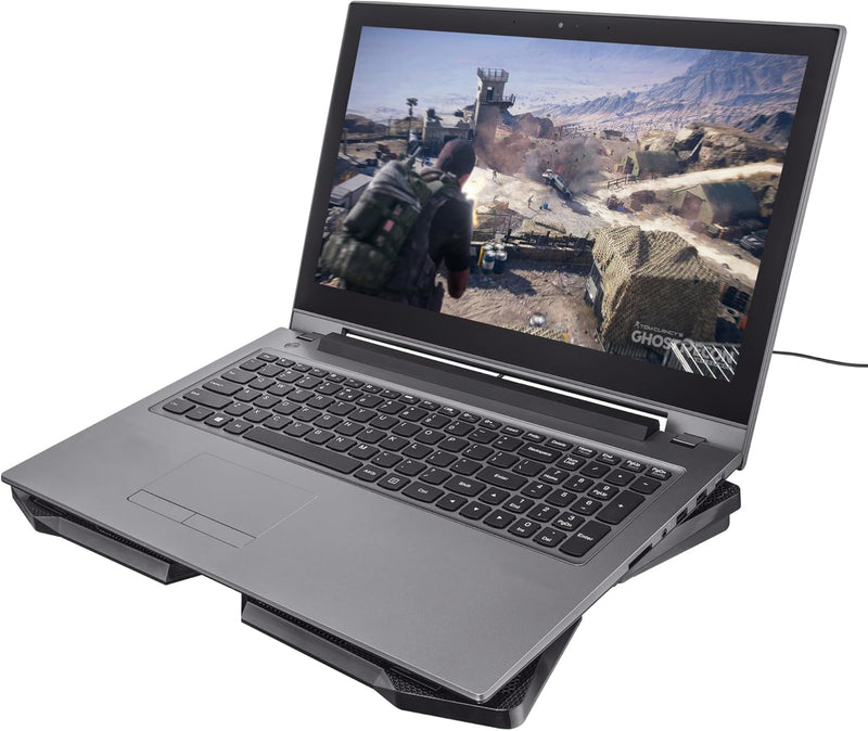 Trust Gaming GXT 278 Yozu Laptop-Kühler, Ständer für 17,3 Zoll Gaming-Laptops, Rotlicht, USB-Stromka