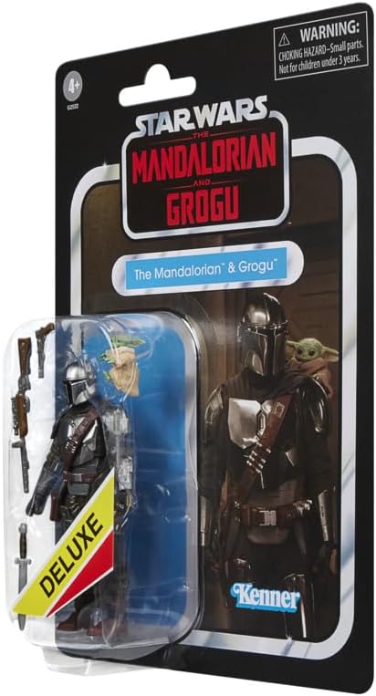 Star Wars The Vintage Collection Der Mandalorianer & Grogu, Deluxe Action-Figur zum Sammeln The Mand