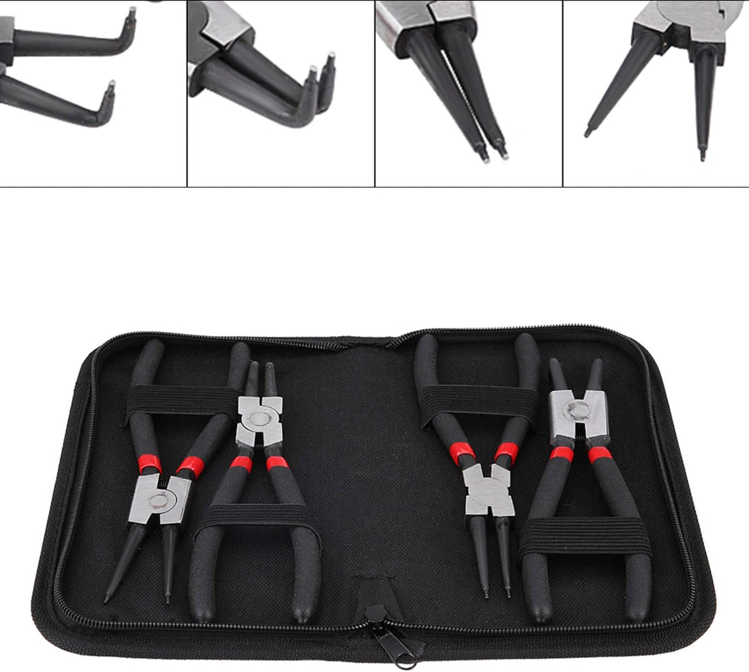 Fydun Pince Sicherungsringe Facom 4Pcs 7 Zoll Sicherungsringzange Innen Aussen Gebogen gerade Sicher