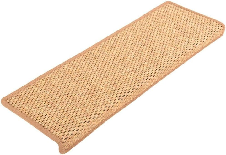 vidaXL Treppenmatten 15Stk., Stufenmatten Selbstklebend, Treppenteppich in Sisal-Optik, Treppenstufe
