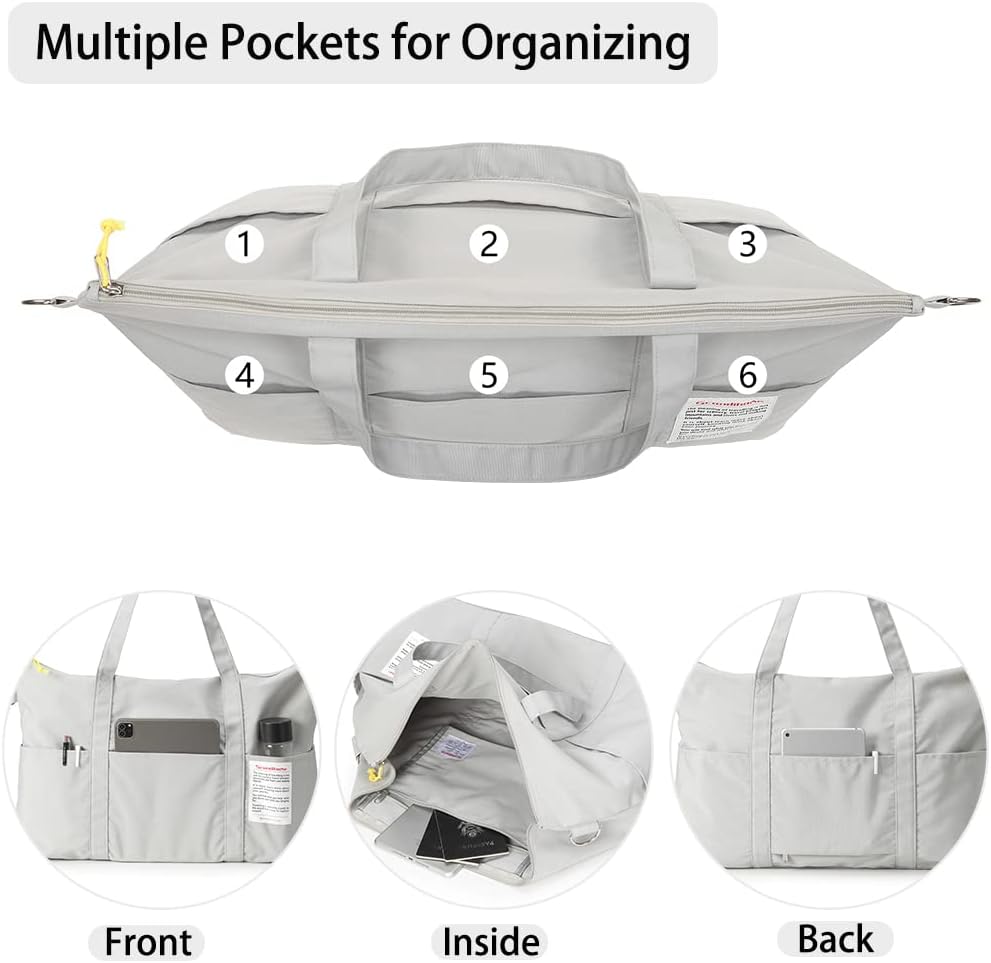 Tuscall Reisetasche Handgepäck Tasche Leicht Sporttasche Reise Weekender Waschbar für Damen Herren,