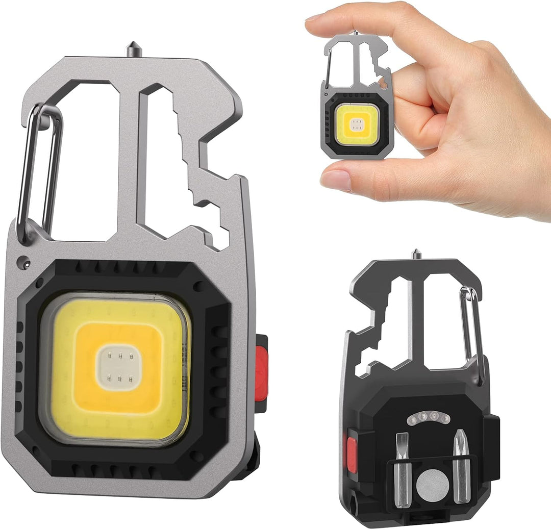 T-SUN Tragbare Mini LED Arbeitsleuchte Schlüsselanhänger Taschenlampe 7 Modi 800 Lumen Wiederaufladb