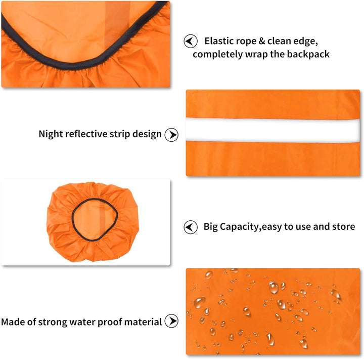 Reflektierende Rucksack Regenhülle, wasserdichte Regenhülle für Rucksack, Polyester Rucksackhülle fü