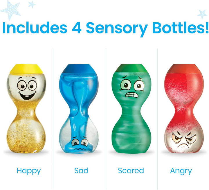 Learning Resources Express Your Emotions Sensory Bottles „Gefühle zeigen“, faszinierenden Bewegungen