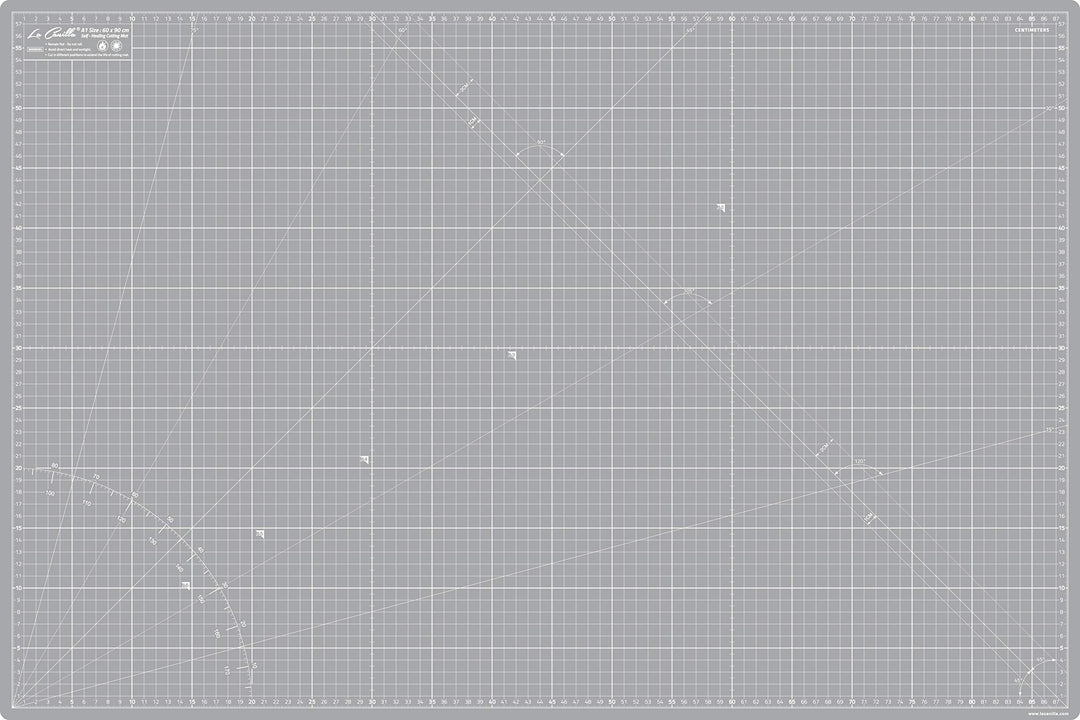 La Canilla Schneidematte A1 Selbstheilend (60x90 cm - 36x24") Cutting Mat Schneideunterlage für Bast