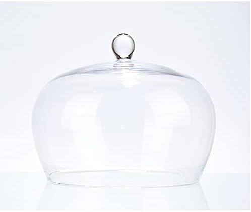 Glasglocke mit Knopf, handgefertigt, 19 x 19,5 cm