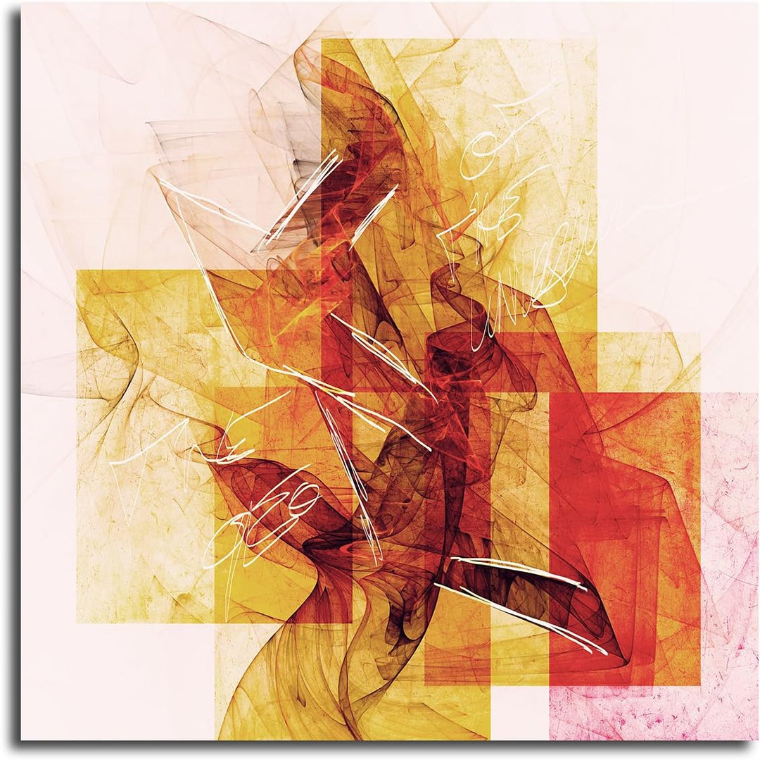 Paul Sinus Art Gezeichnete Lebenswege Abstraktes Bild auf Leinwand Abstrakt106- dekorativer Einteile