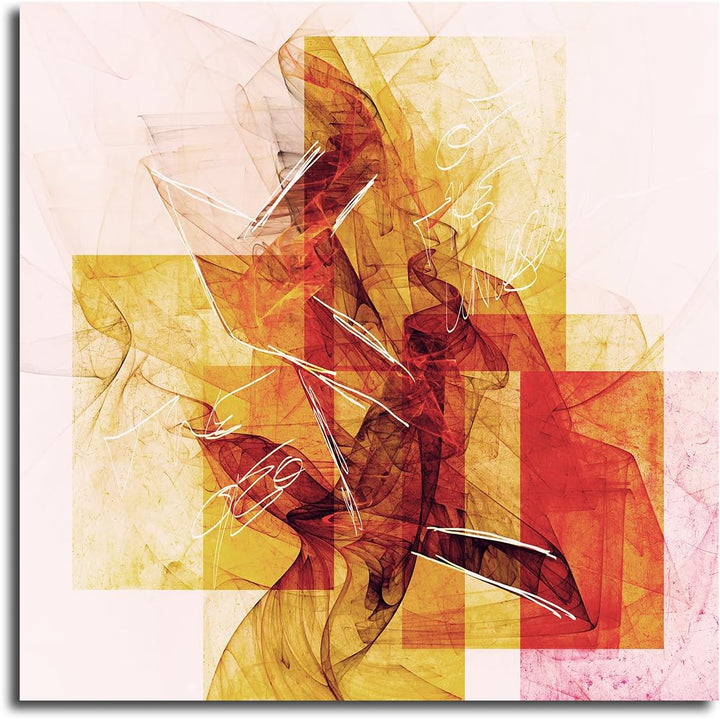Paul Sinus Art Gezeichnete Lebenswege Abstraktes Bild auf Leinwand Abstrakt106- dekorativer Einteile