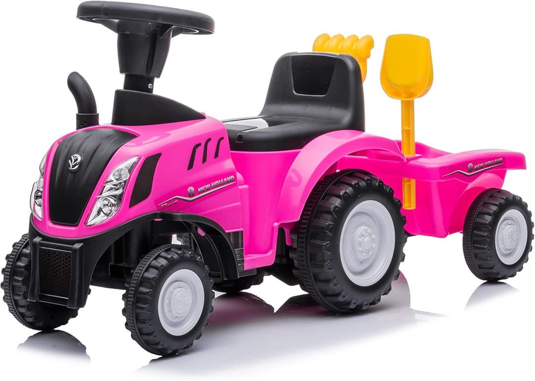 Kinder Rutschauto Rutschfahrzeug New Holland Traktor mit Anhänger Rutscherfahrzeug Kinderauto Kinder