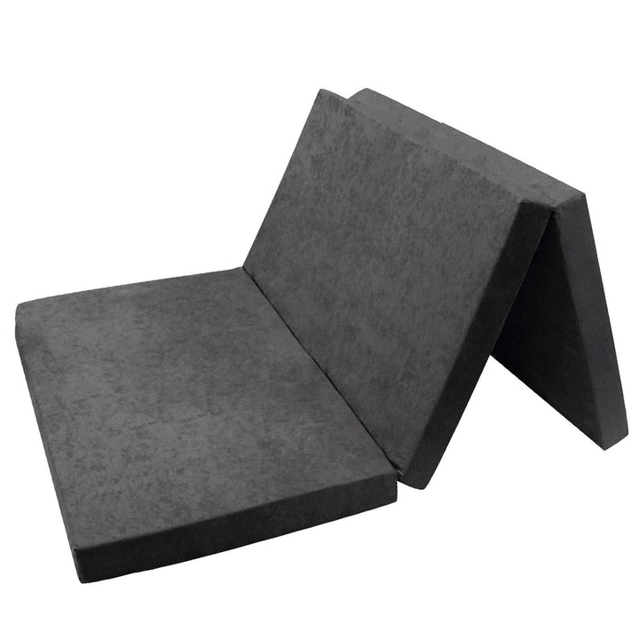 FORTISLINE Klappmatratze Gästematratze Grau 195x120x8cm Faltmatratze Bezug Waschbar 3-teilig Camping