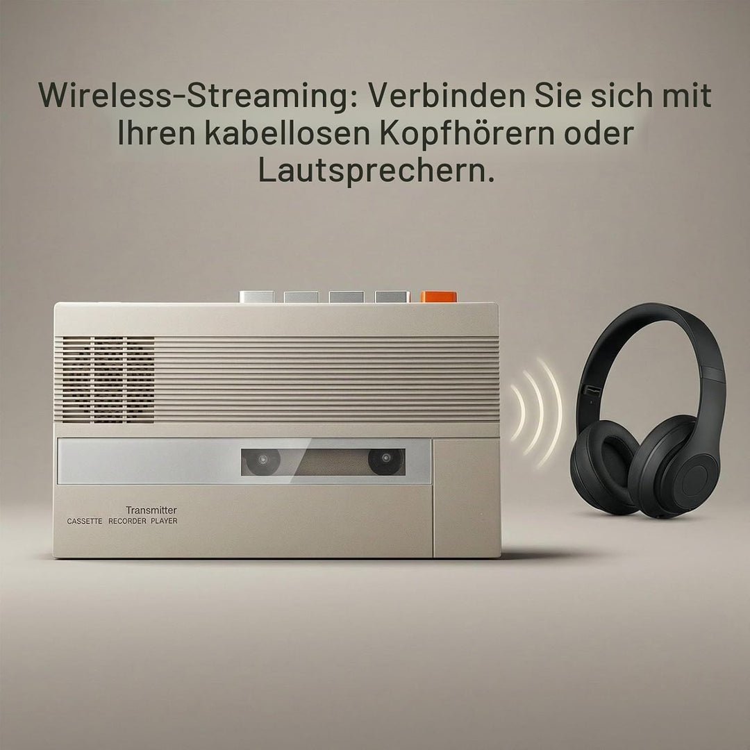 GOWENIC Kassettenspieler, Duale Wiedergabe- und Aufnahmefunktion, Taktile Bedienelemente und Integri