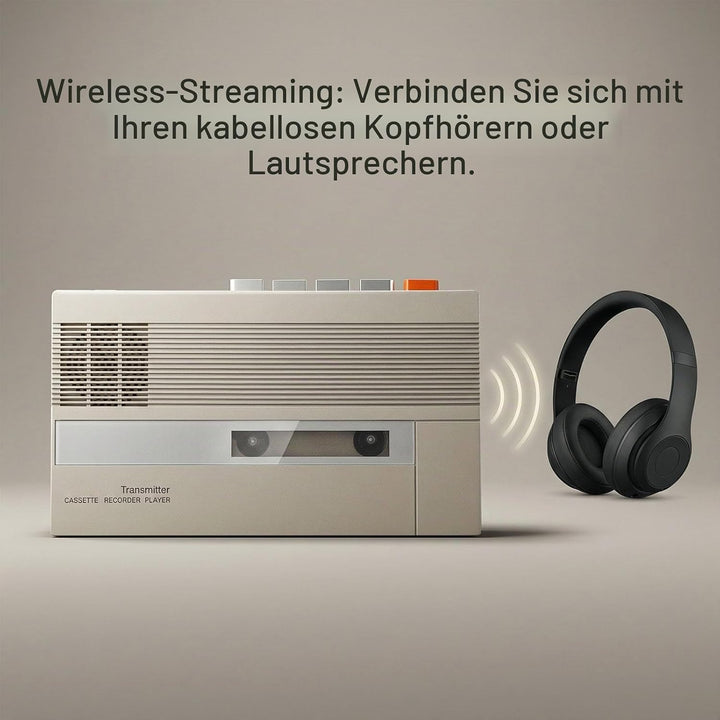 GOWENIC Kassettenspieler, Duale Wiedergabe- und Aufnahmefunktion, Taktile Bedienelemente und Integri