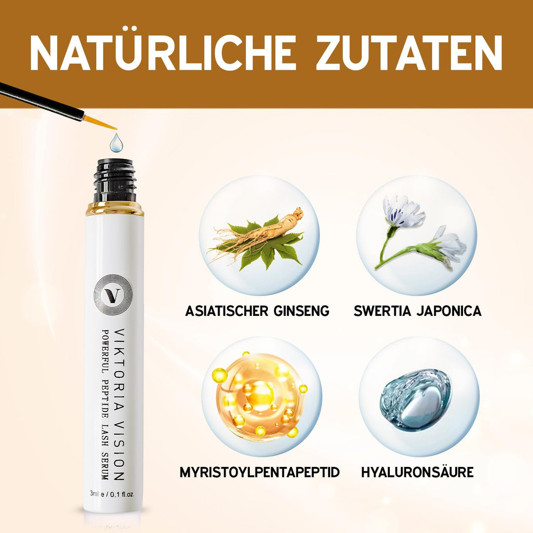 Viktoria Vision Powerfull Peptide Lash Serum – Extrem lange Wimpern in 5 Wochen, Wimpernserum, Wimpe