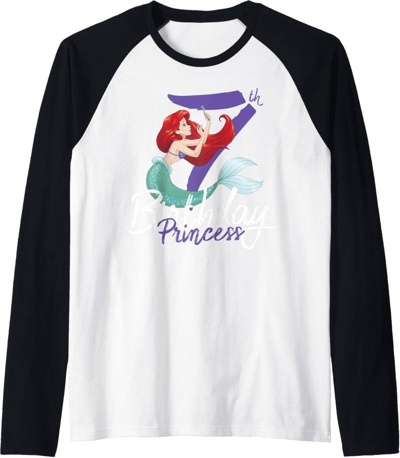 Disney The Little Mermaid Ariel Seventh Birthday Princess Raglan