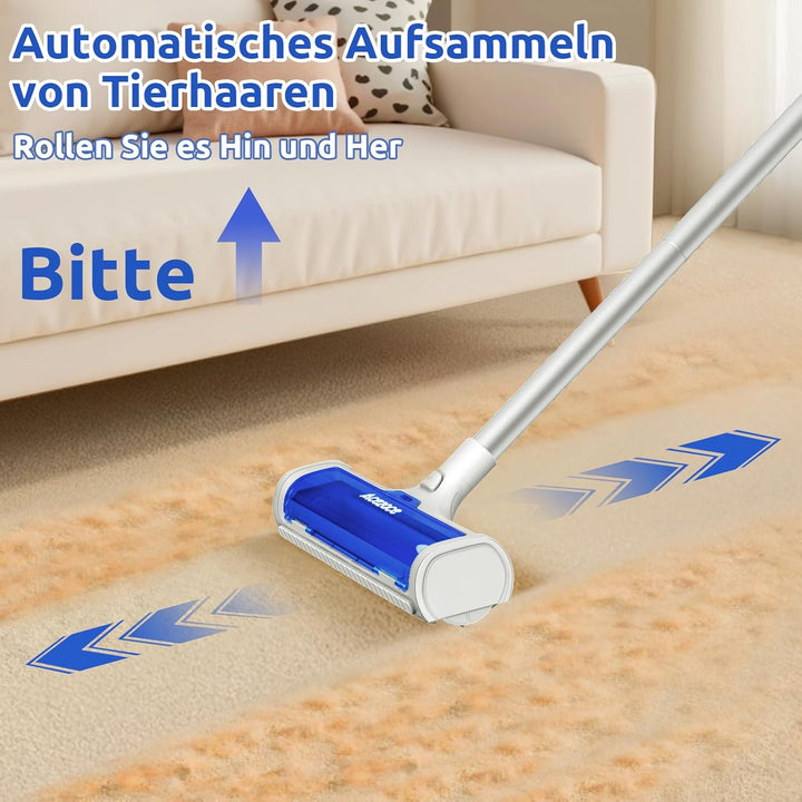ACE2ACE Teppichrolle für Tierhaare, Teppichbürste Tierhaare, Tierhaarentferner Teppich für Hundehaar