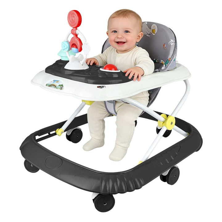 Lauflernhilfe 4 in 1, faltbar, für Babys mit interaktivem Spielbrett mit Geräuschen, kippsichere Bas