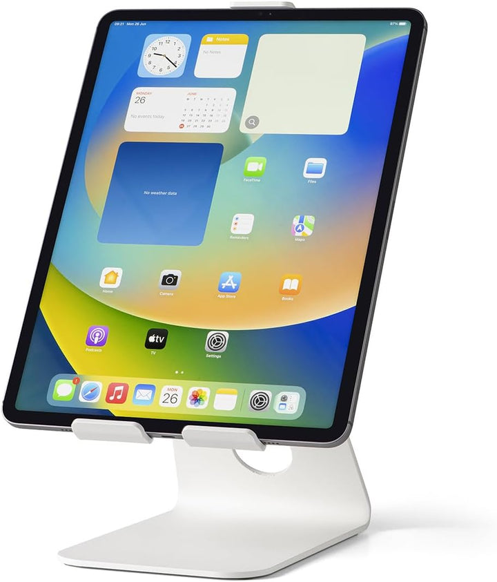 Tabdoq sehr solide Tablet Tischhalterung kombinierbar mit Allen Tablets und iPad's von 8 bis 13 Zoll