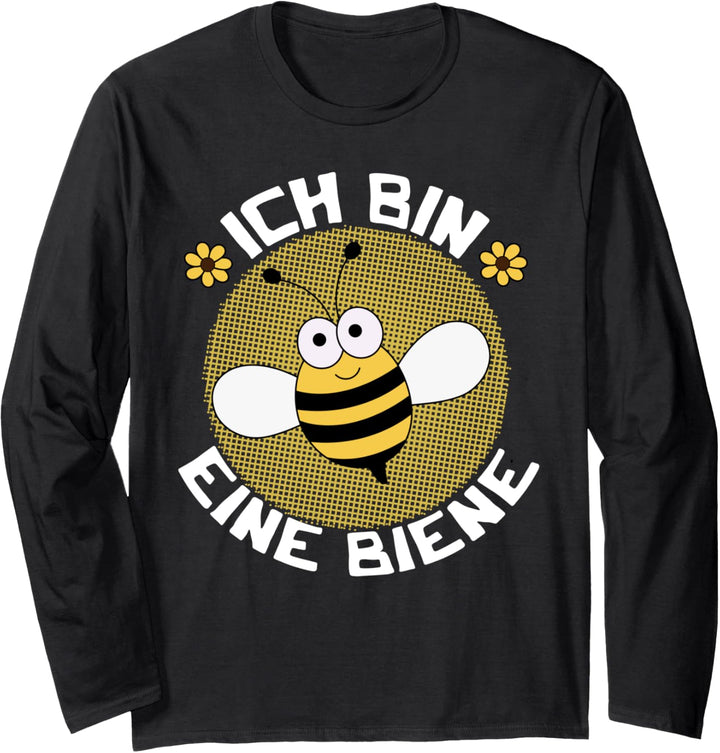 Ich Bin Eine Biene Kostüm für Kinder zum Fasching & Karneval Langarmshirt