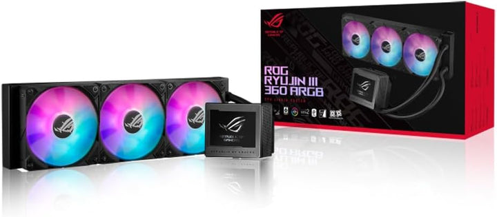 ASUS ROG Ryujin III 360 ARGB All-in-One Flüssig CPU-Kühler (3,5 Zoll LCD, Asetek-Pumpe der 8. Genera