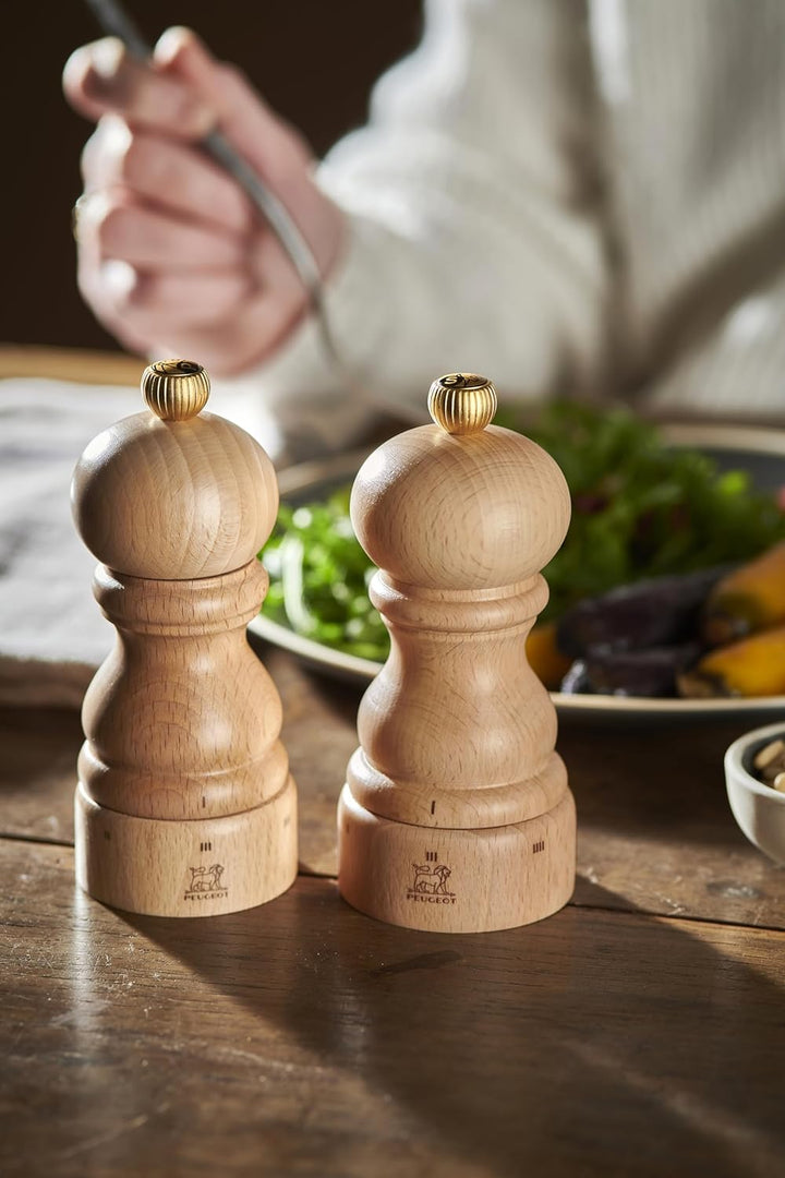 PEUGEOT - Paris u'Select 18 cm Pepper and Salt Mill Set - 6 Predefined Grind Settings - Powdered Sal