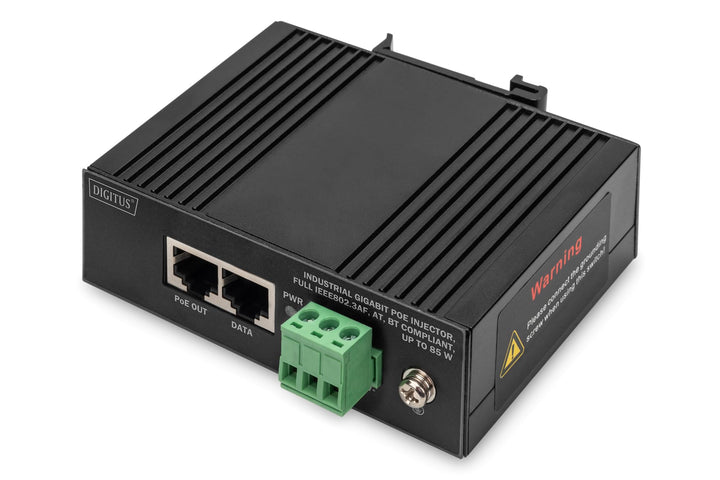 DIGITUS Industrial Gigabit PoE Injector full IEEE802.3af at bt Compliant up to 85 W 1 Gbps