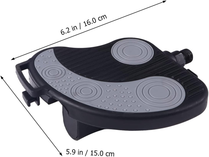 BESPORTBLE 1 Paar Pedale Fusspedaltrainer Heimtrainer Flache Form Fussschlaufen Für Heimtrainer Fahr