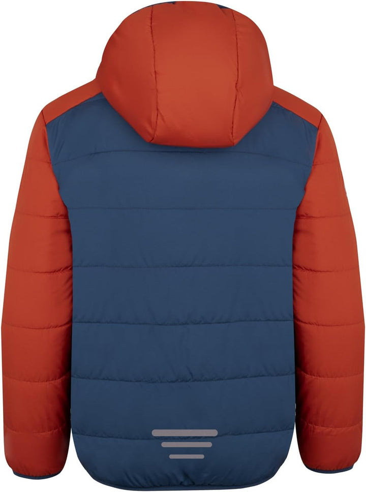 Trollkids winddichte Kinder Jacke mit Reissverschlusstaschen SANDVIKA 92 Wüstensand/Mystik Blau/Rost
