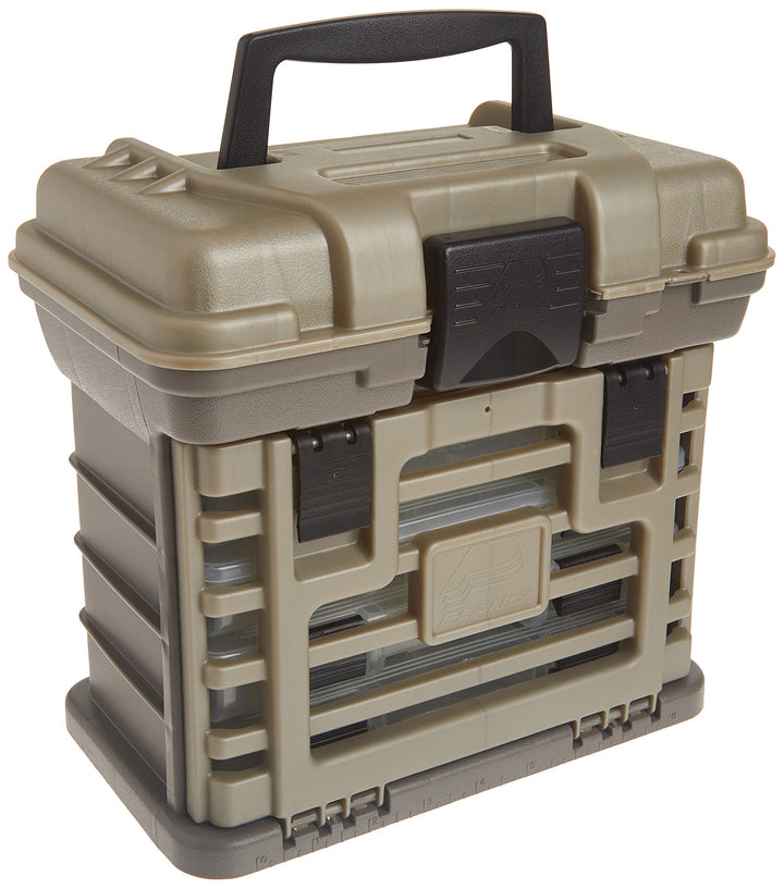 Plano Molding 135430 Stow N' Go Pro Rack mit 4#23500s Prolatch Organizern, Graphitgrau, Sandstein Kl