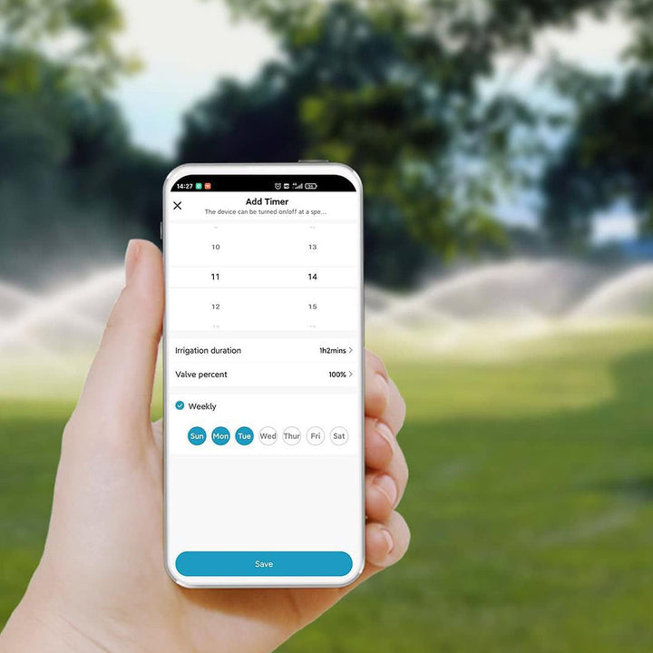 Royal Gardineer ZigBee Wasserzähler: 4er-Set Zigbee-Bewässerungscomputer mit Ventil, App- & Sprachst
