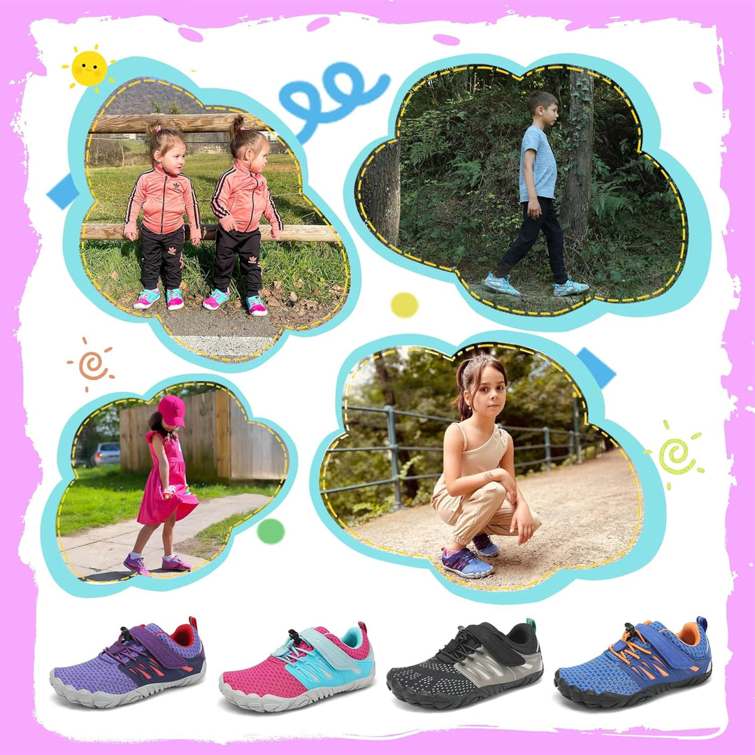 SAGUARO Jungen Mädchen Barfussschuhe Atmungsaktiv Badeschuhe für Kinder Gr.24-36 35 EU Rosa, 35 EU R