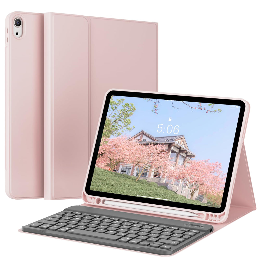 KVTVOU Tastatur Hülle für iPad Air 11 Zoll 2026/2025/2024, iPad Air 5./4. Generation 10,9 Zoll 2022/