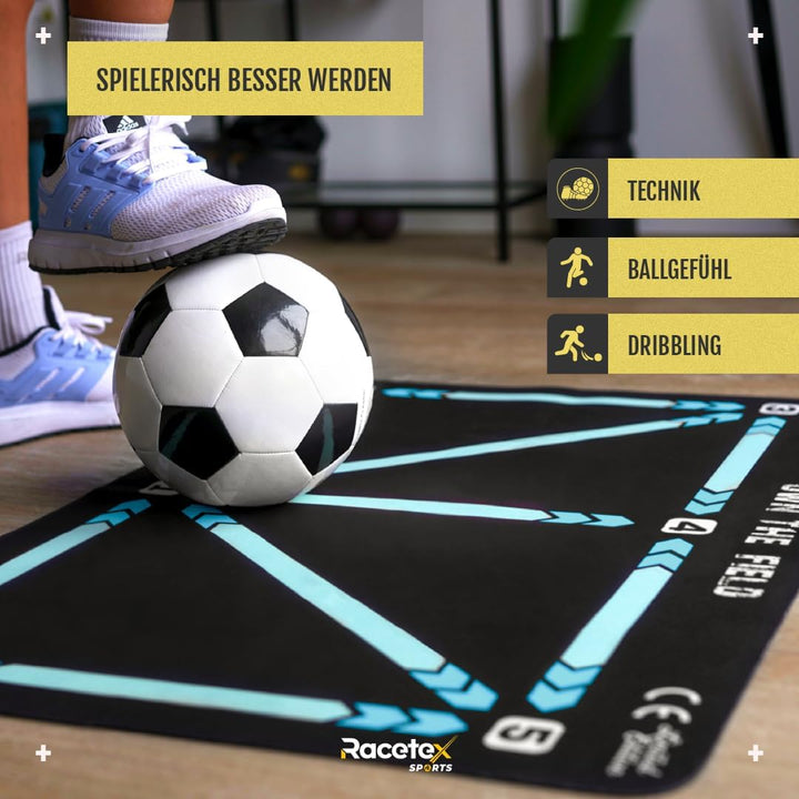 Fussballmatte Training Kinder 90x60 cm – Rutschfeste und Langlebige Fussballmatte – Die Kickmatte fü