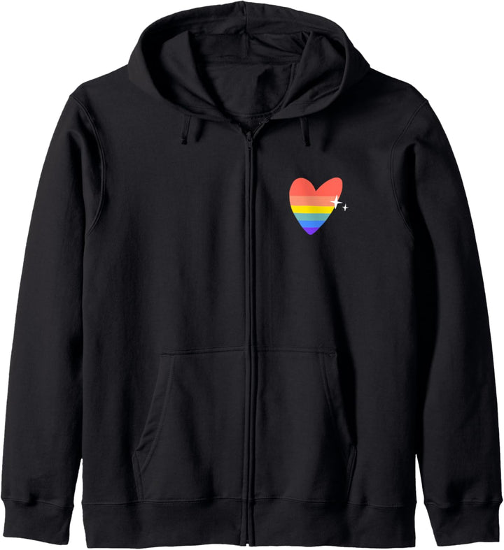 Gay Heart LGBTQ Lesbian Pride Flagge Kapuzenjacke