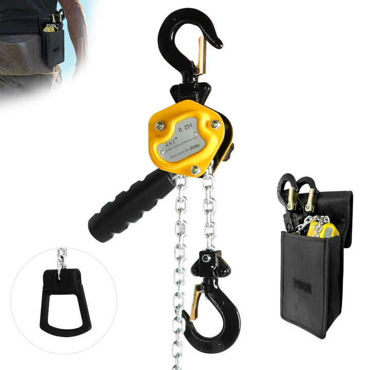 250 kg manueller Hebel-Kettenzug, Mini-Abzieher, 1/4 Tonnen Kapazität, tragbare Kette, 3 m Hebebühne