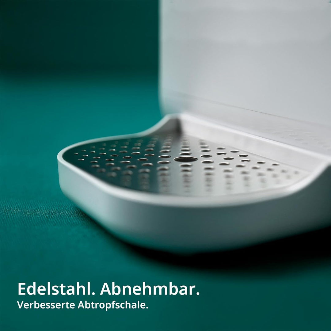 OsmoFresh Auftisch Osmoseanlage Quella Pro White | mit Heisswasserspender | 6 Temperaturstufen | 7-f