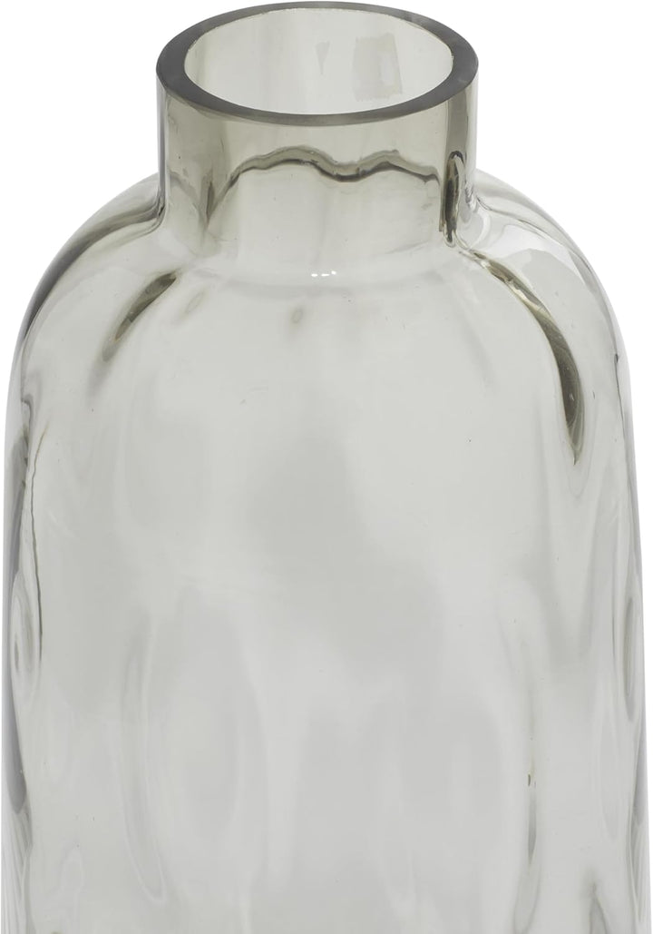Deco 79 Glas Vase 17,8 cm W, 43,2 cm h-99834, Smoky Grau, 17,8 x 43,2 cm 7" x 17" Rauchgrau, 7" x 17