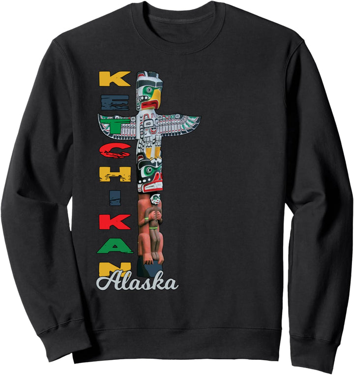Ketchikan Alaska Totem Pole Native Art Souvenir Keepsake Sweatshirt