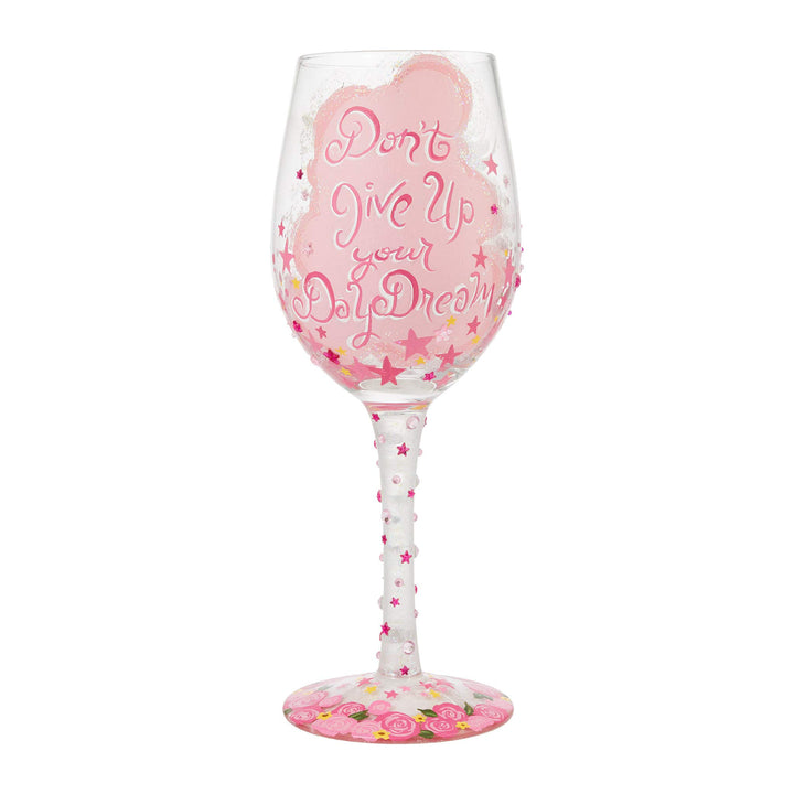Enesco Designs by Lolita Daydreams handbemaltes Weinglas, 425 ml, mehrfarbig