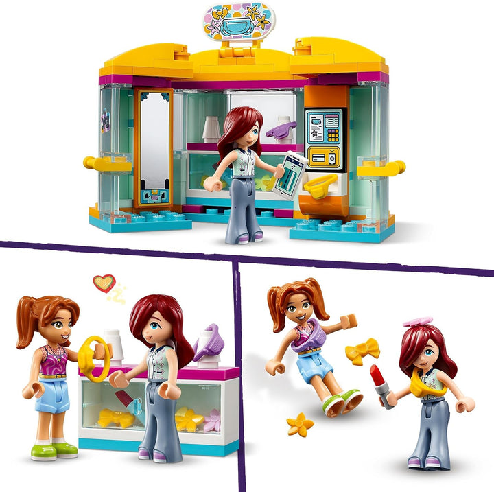 LEGO Friends Mini-Boutique, Spielzeug-Laden, kleines Make-Up-Set mit den Figuren Paisley und Candi,