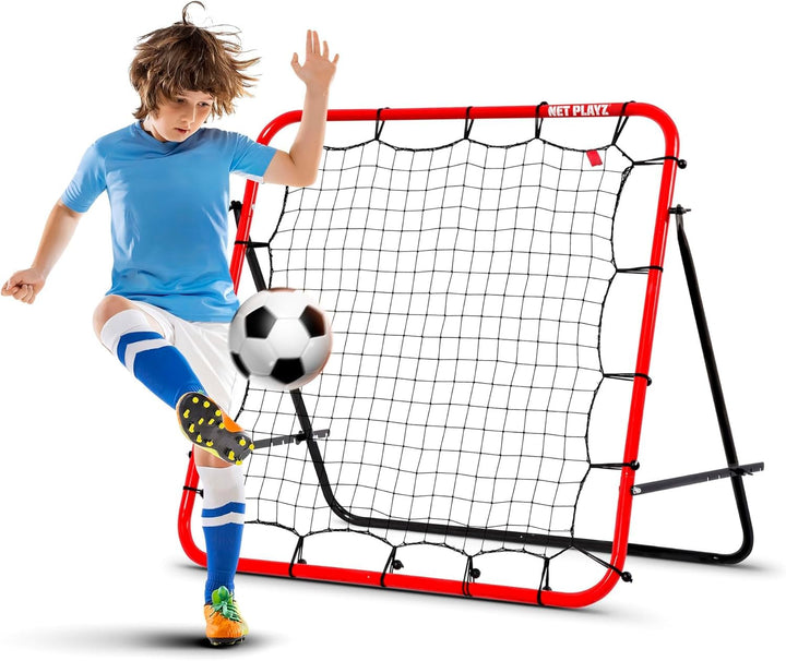 NET PLAYZ Rebounder für Fussball, 100 x 100 cm, Rebound Netz | Prellwand | Hilfsmittel und Ausrüstun