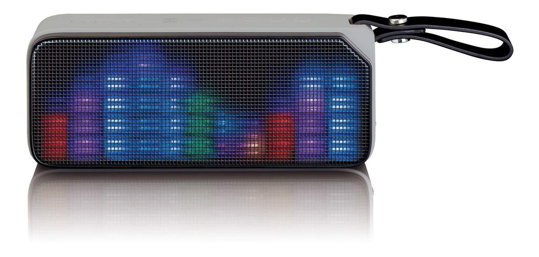 Lenco Bluetooth Lautsprecher BT-191, Tragbarer Stereo, mehrfarbige Lichteffekt, AUX, NFC, spritzwass