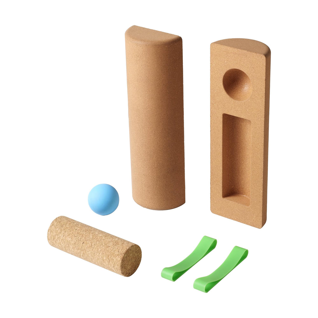 Balance Board aus Naturkork mit Kork-Halbkugeln & Korkrolle für Fuss- & Sprunggelenktraining – Fusst