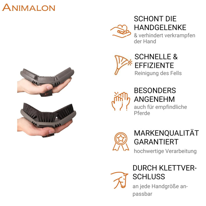 Animalon Starter-Set Pferde-Pflege-Bürsten-Set | Grundausstattung Fellpflege | Putzset für Pferde |