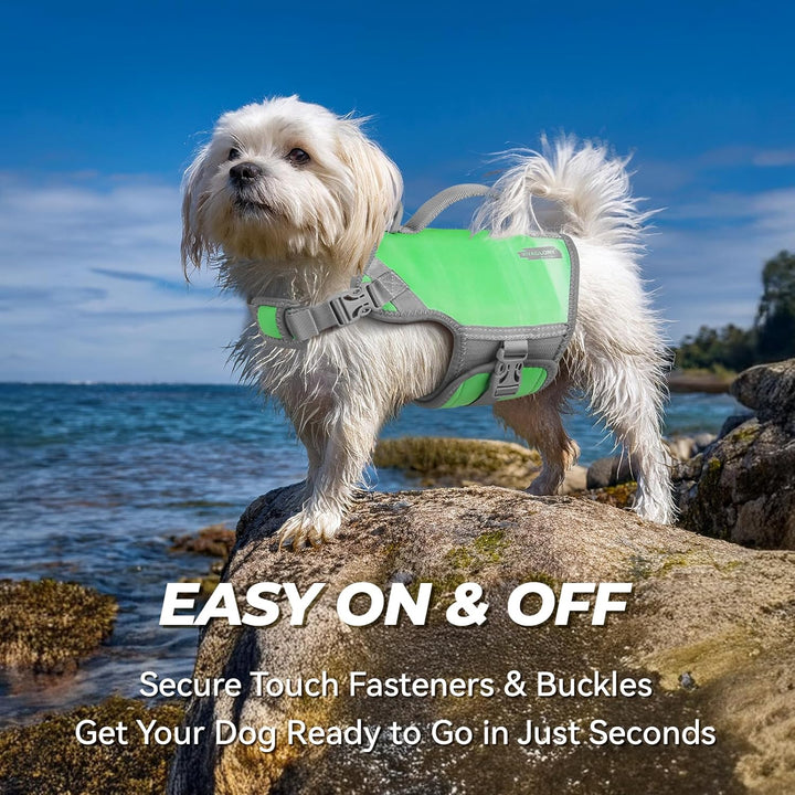 VIVAGLORY Neoprene Schwimmweste Hund, Rettungsweste Hund für Bootfahren, Schwimmweste, Schwimmhilfe
