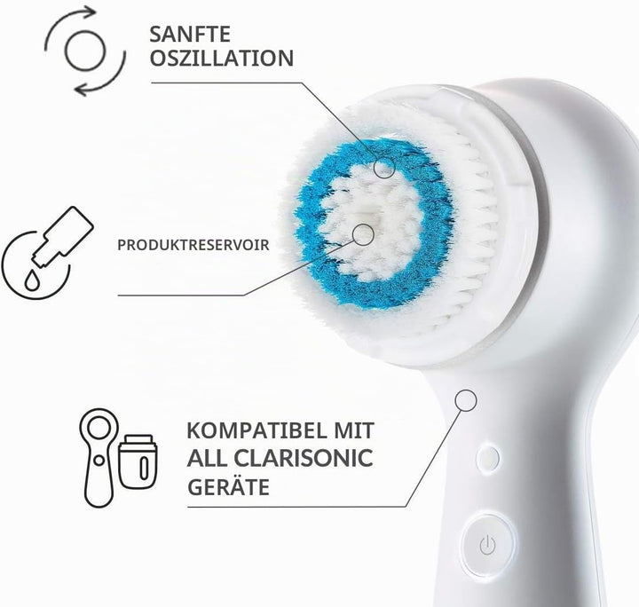 Clarisonic Deep Pore Gesichtsreinigungsbürstenkopf, kompatibel mit Mia 1, Mia 2, Mia Fit, Alpha Fit,