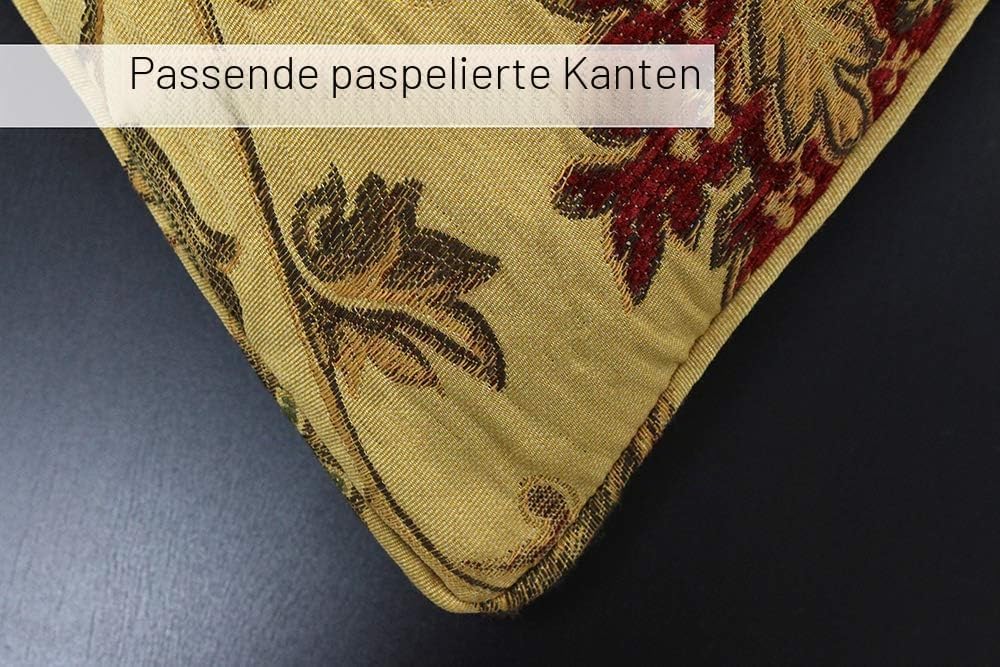 Ein Paar (2) Antik Gold Deko Kissen in einer Auswahl von zwei Grössen 45 cm x 45 cm und die extra gr